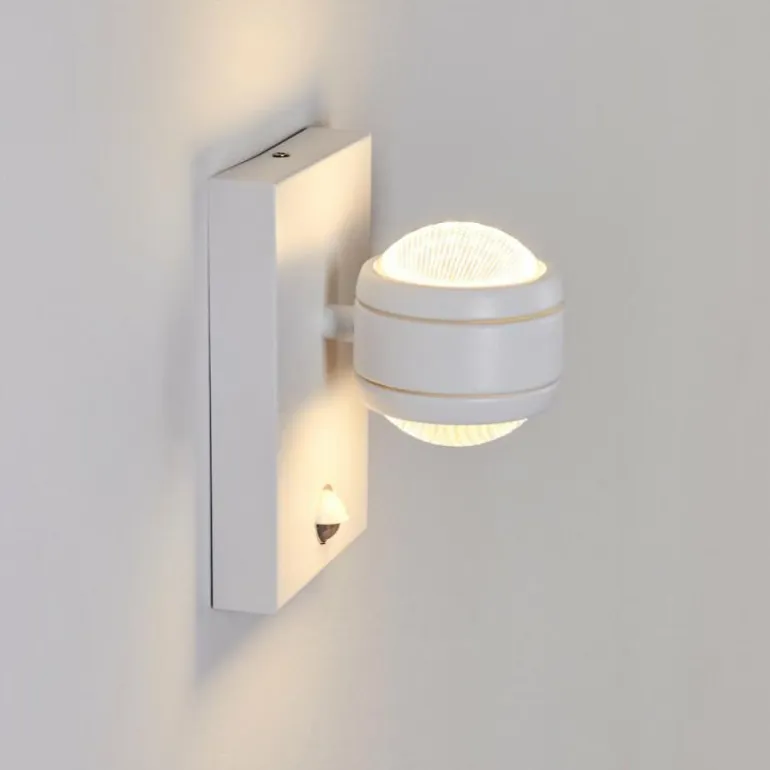 Applique murale d'extérieur Borlo LED Blanc, 2 lumières, Détecteur de mouvement