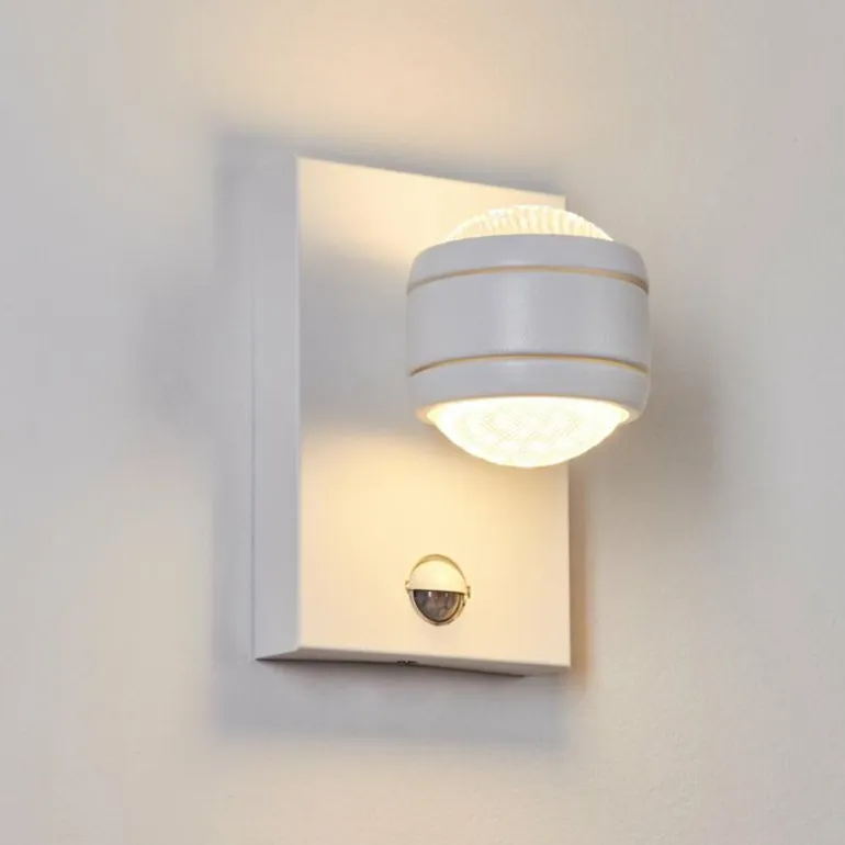 Applique murale d'extérieur Borlo LED Blanc, 2 lumières, Détecteur de mouvement