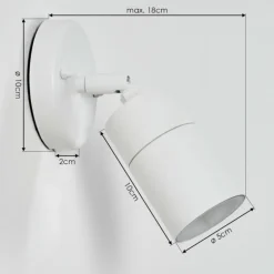 Applique murale d'extérieur Aketohoin LED Blanc, 1 lumière
