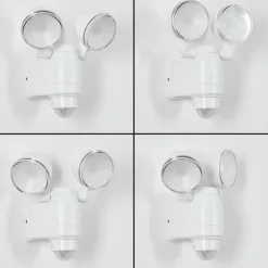 Applique murale d'extérieur Anyarhwi LED Blanc, 2 lumières, Détecteur de mouvement