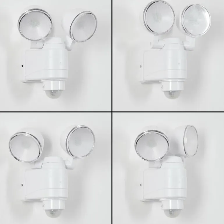 Applique murale d'extérieur Anyarhwi LED Blanc, 2 lumières, Détecteur de mouvement