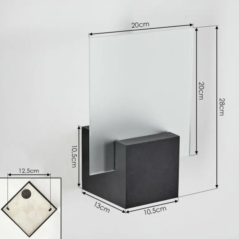 Applique murale d'extérieur Aasbo LED Noir, 1 lumière