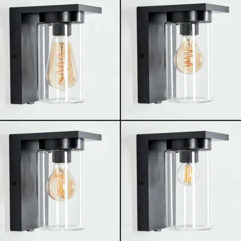 Applique murale d'extérieur Foley Noir, 1 lumière