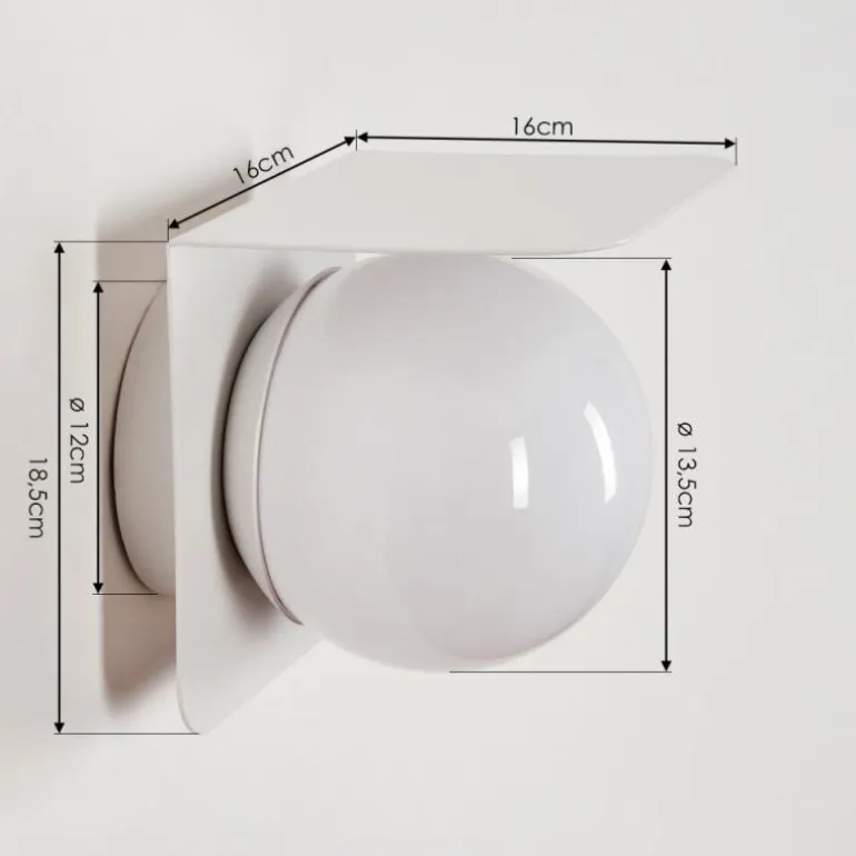 Applique murale d'extérieur Wimmis Blanc, 1 lumière
