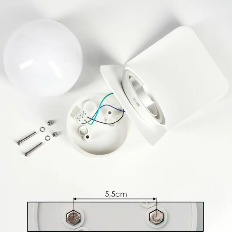 Applique murale d'extérieur Wimmis Blanc, 1 lumière