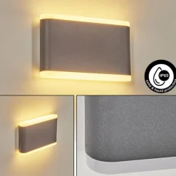 Applique murale d'extérieur Grude LED Anthracite, 2 lumières