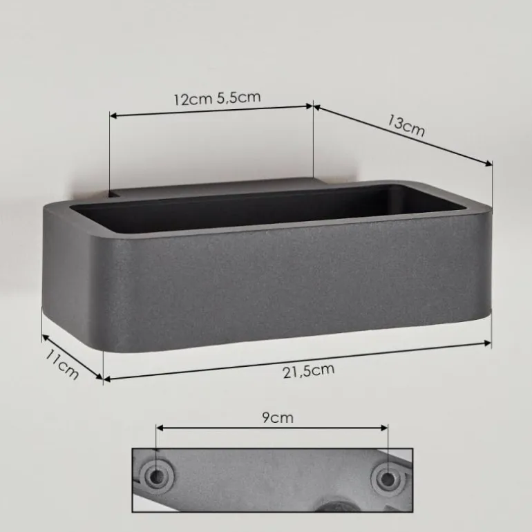 Applique murale d'extérieur Ekevik LED Anthracite, 1 lumière