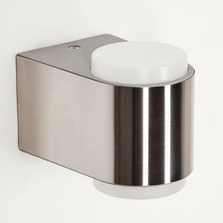 Applique murale d'extérieur Fanshawe LED Nickel mat, 2 lumières