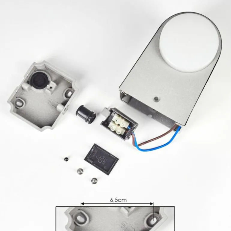 Applique murale d'extérieur Fanshawe LED Nickel mat, 2 lumières