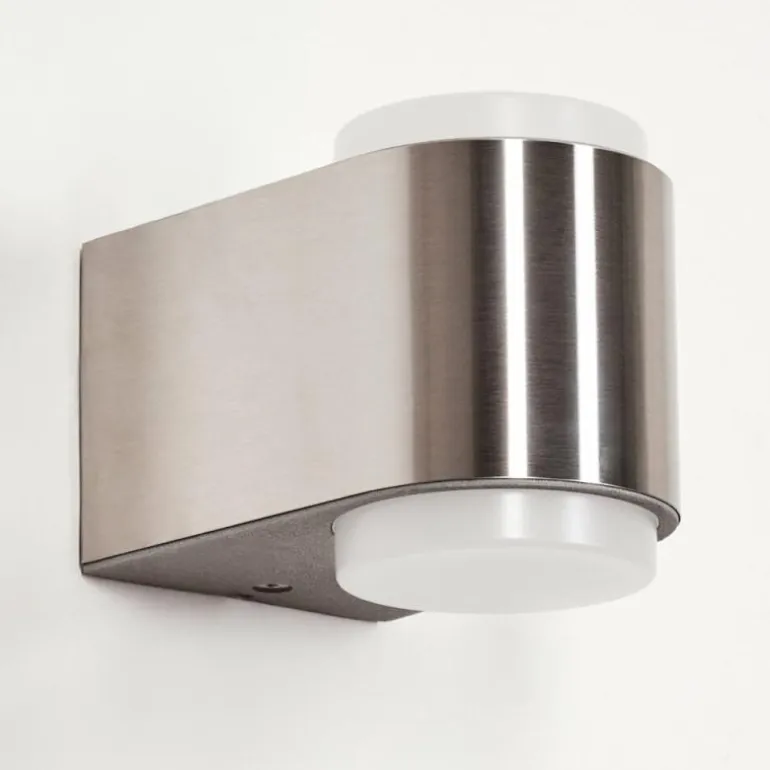Applique murale d'extérieur Fanshawe LED Nickel mat, 2 lumières