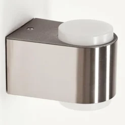 Applique murale d'extérieur Fanshawe LED Nickel mat, 2 lumières