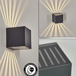 Applique murale d'extérieur Barrero LED Anthracite, 1 lumière