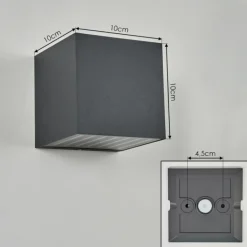 Applique murale d'extérieur Barrero LED Anthracite, 1 lumière