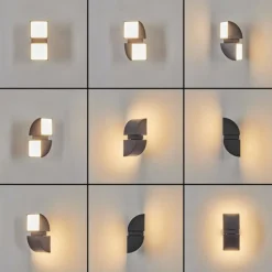 Applique murale d'extérieur Kontenga LED Anthracite, 2 lumières