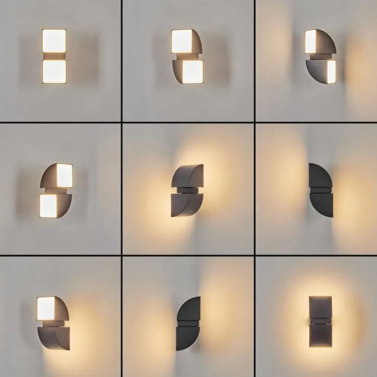 Applique murale d'extérieur Kontenga LED Anthracite, 2 lumières