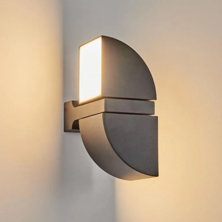 Applique murale d'extérieur Kontenga LED Anthracite, 2 lumières