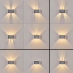 Applique murale d'extérieur Tamarin LED Gris, 1 lumière