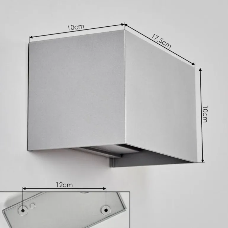 Applique murale d'extérieur Tamarin LED Gris, 1 lumière