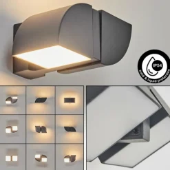 Applique murale d'extérieur Kontenga LED Anthracite, 2 lumières