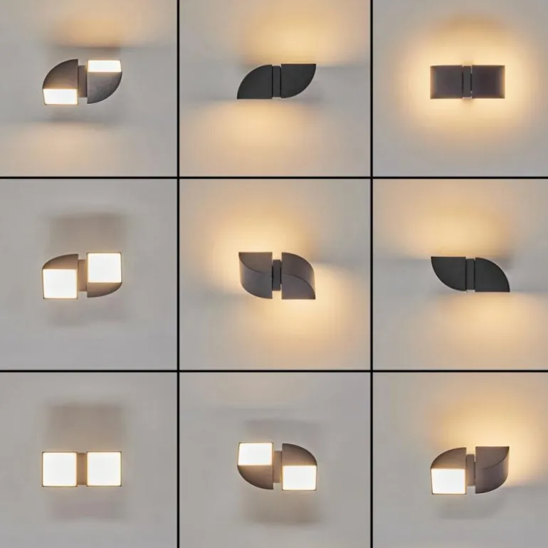 Applique murale d'extérieur Kontenga LED Anthracite, 2 lumières