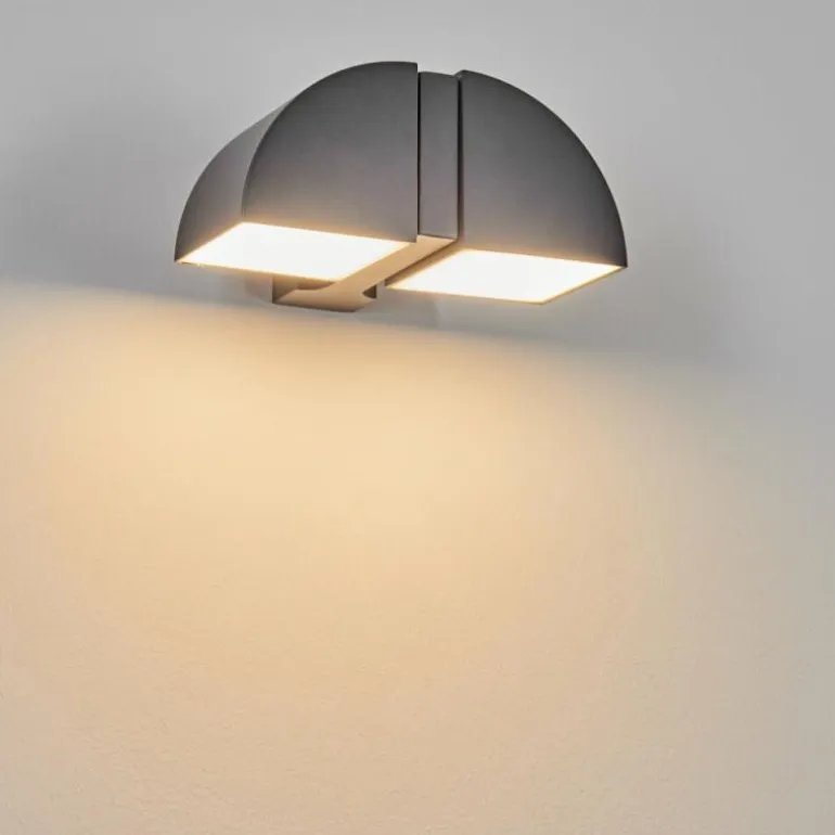 Applique murale d'extérieur Kontenga LED Anthracite, 2 lumières