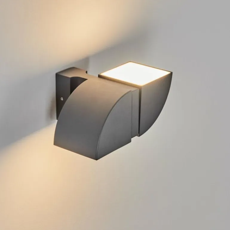 Applique murale d'extérieur Kontenga LED Anthracite, 2 lumières