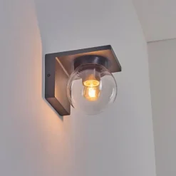 Applique murale d'extérieur Aquin Anthracite, 1 lumière