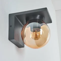 Applique murale d'extérieur Aquin Anthracite, 1 lumière