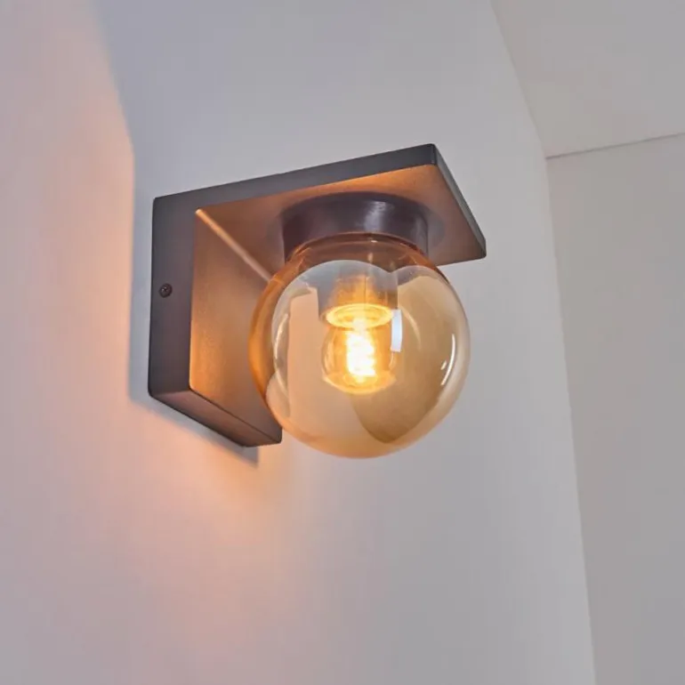 Applique murale d'extérieur Aquin Anthracite, 1 lumière