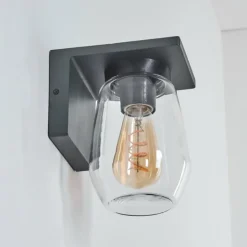 Applique murale d'extérieur Aquin Anthracite, 1 lumière