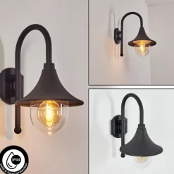 Applique murale d'extérieur Brilliant Berna Noir, 1 lumière