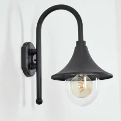 Applique murale d'extérieur Brilliant Berna Noir, 1 lumière