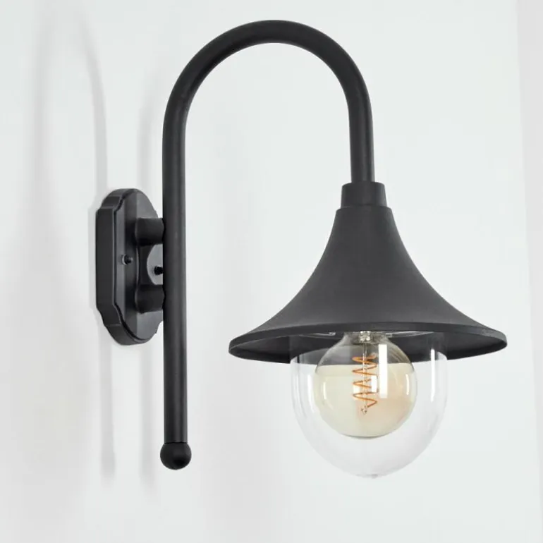 Applique murale d'extérieur Brilliant Berna Noir, 1 lumière