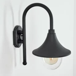 Applique murale d'extérieur Brilliant Berna Noir, 1 lumière