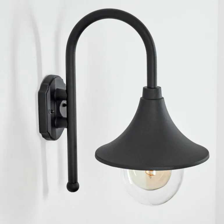 Applique murale d'extérieur Brilliant Berna Noir, 1 lumière