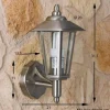 Applique murale d'extérieur Moskau Acier inoxydable, Transparent, 1 lumière