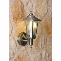 Applique murale d'extérieur Moskau Acier inoxydable, Transparent, 1 lumière