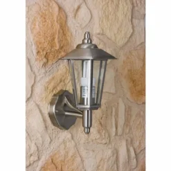 Applique murale d'extérieur Moskau Acier inoxydable, Transparent, 1 lumière
