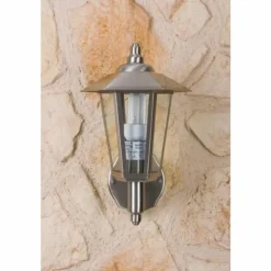 Applique murale d'extérieur Moskau Acier inoxydable, Transparent, 1 lumière