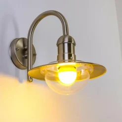 Applique murale d'extérieur Elima Acier inoxydable, 1 lumière