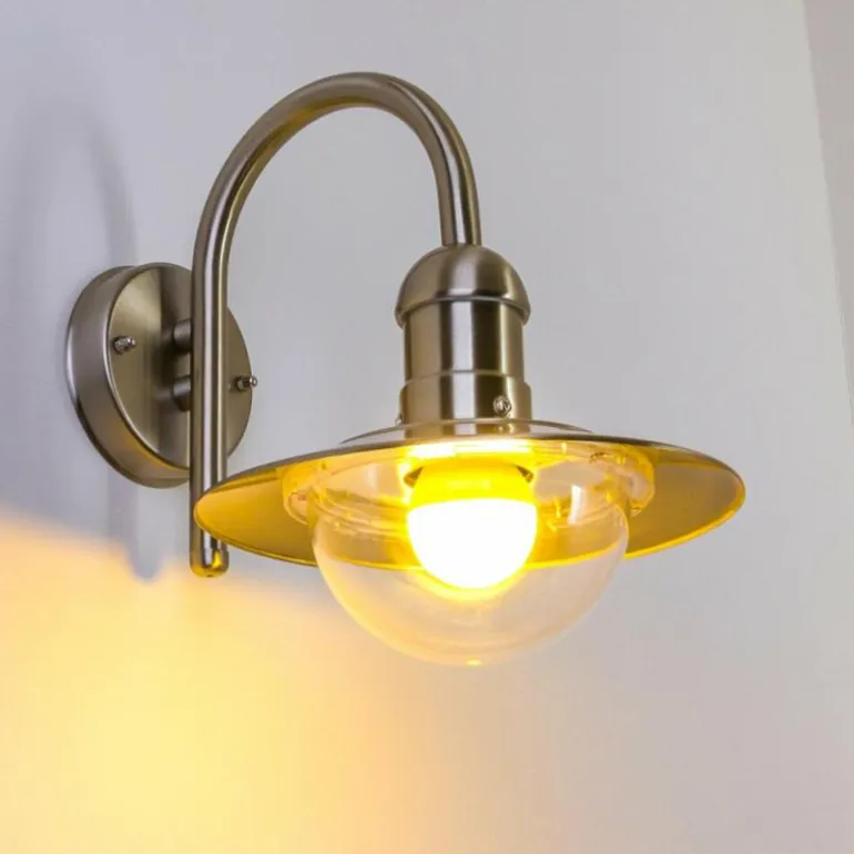 Applique murale d'extérieur Elima Acier inoxydable, 1 lumière