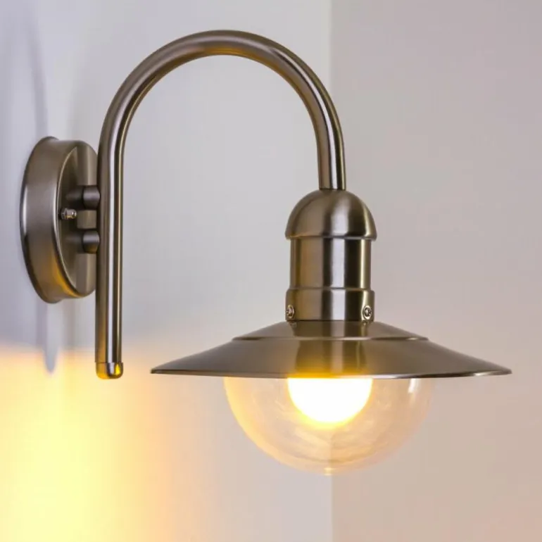 Applique murale d'extérieur Elima Acier inoxydable, 1 lumière