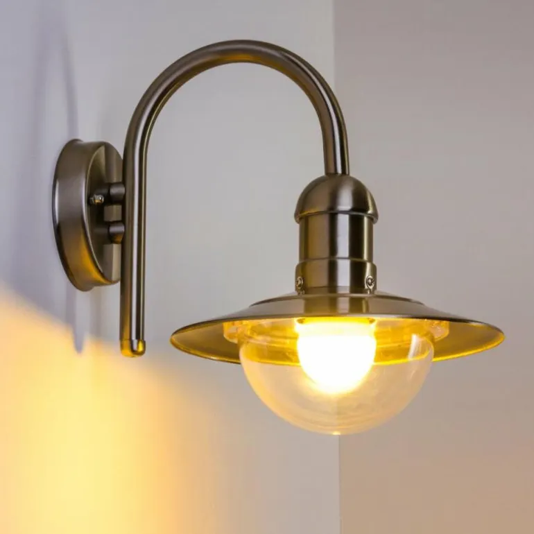 Applique murale d'extérieur Elima Acier inoxydable, 1 lumière