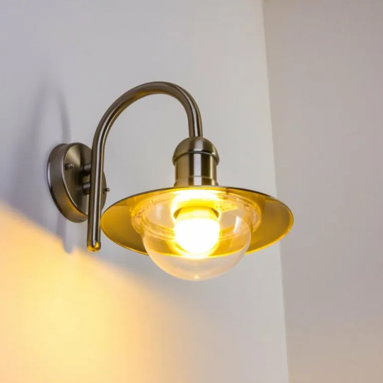 Applique murale d'extérieur Elima Acier inoxydable, 1 lumière