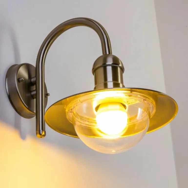Applique murale d'extérieur Elima Acier inoxydable, 1 lumière