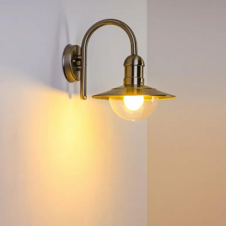 Applique murale d'extérieur Elima Acier inoxydable, 1 lumière