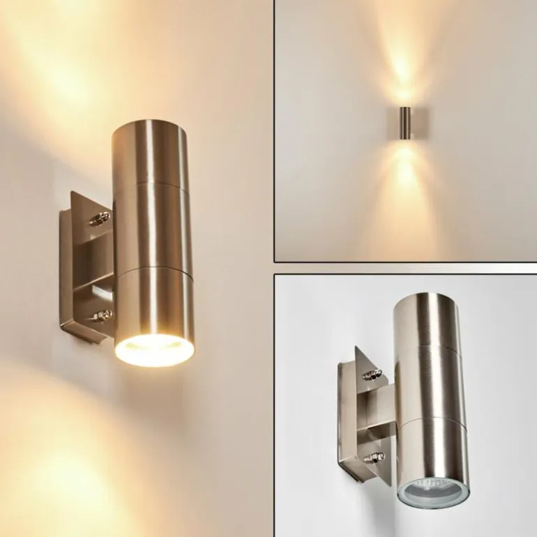 Applique murale d'extérieur Malaga Acier inoxydable, 2 lumières