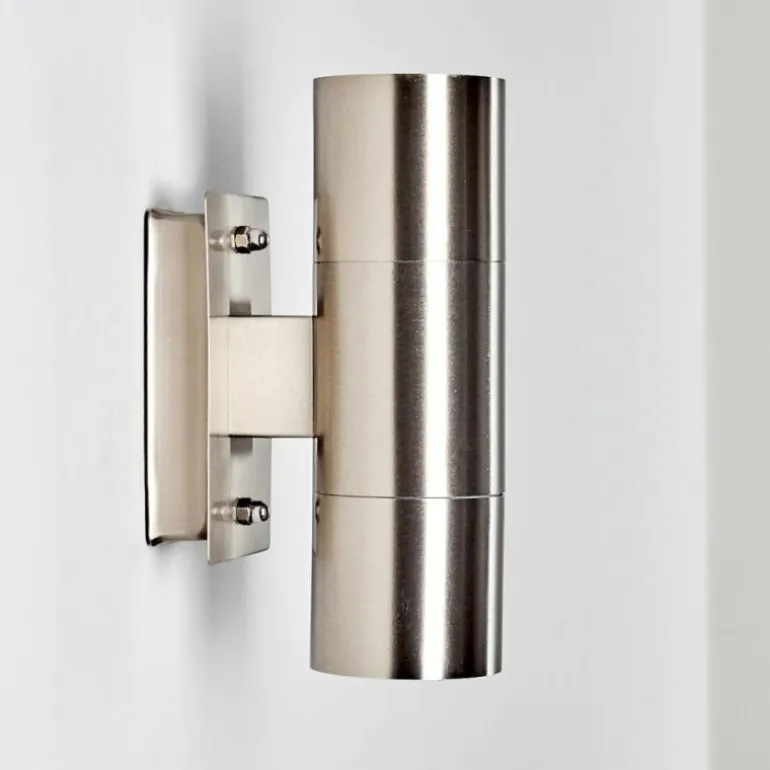 Applique murale d'extérieur Malaga Acier inoxydable, 2 lumières