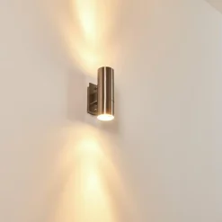 Applique murale d'extérieur Malaga Acier inoxydable, 2 lumières