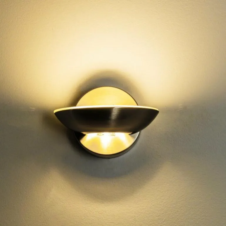 Applique murale Dominical LED Nickel mat, 2 lumières